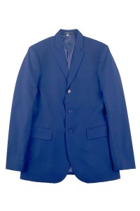 訂製寶藍色男西裝  旅遊行業西裝外套  單排鈕扣男西裝  加袋蓋設計 西裝 高針數  經理西裝 65%polyester  35%rayon  BS676